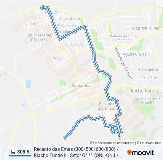 808.5 bus Line Map