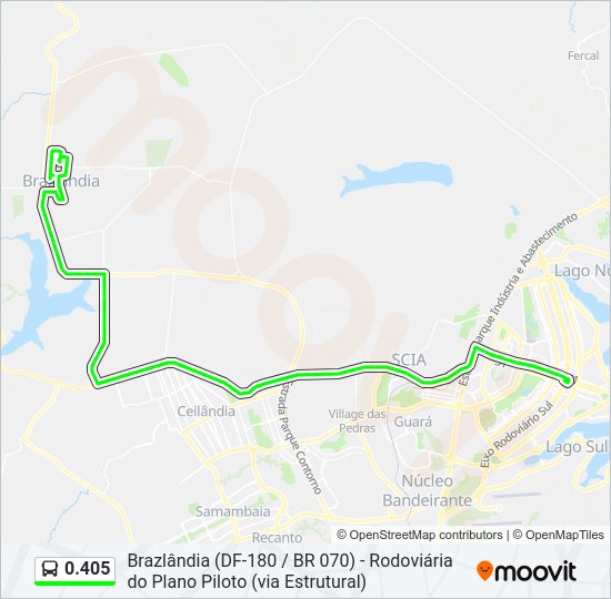 Mapa de 0.405 de autobús