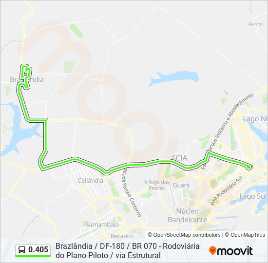 0405 Route: Schedules, Stops & Maps - Brazlândia (Via Estrutural / Br-070)  (Updated)