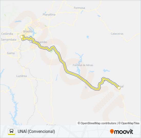 Mapa da linha SANTA IZABEL de ônibus