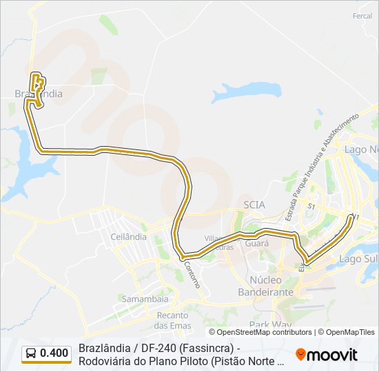 Rota da linha 4002: horários, paradas e mapas - Brazlândia / Fassincra (Via  ParkShopping / Estrutural) (Atualizado)