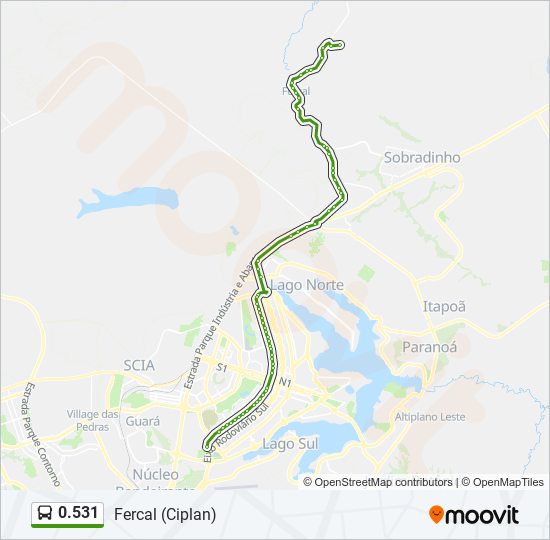 Mapa de 0.531 de autobús