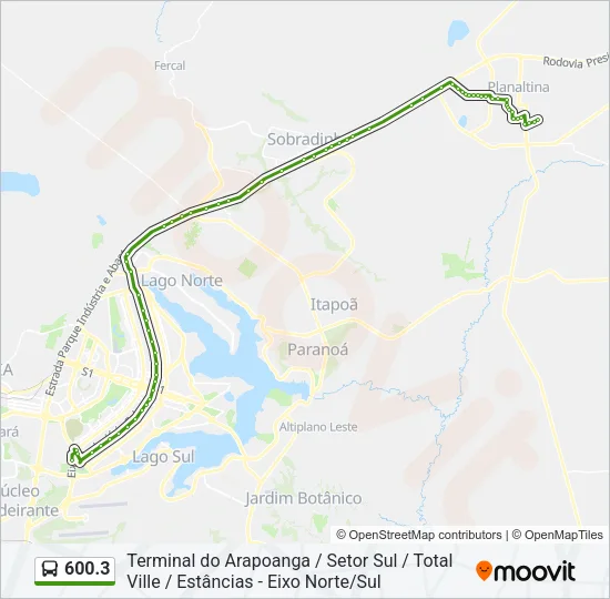 600.3 Bus Line Map