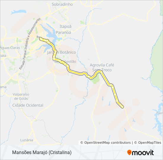 Mapa de MANSÕES MARAJÓ - BRASÍLIA (DF) de autobús