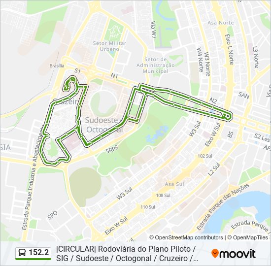 152.2 bus Line Map