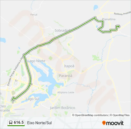 616.5 Bus Line Map