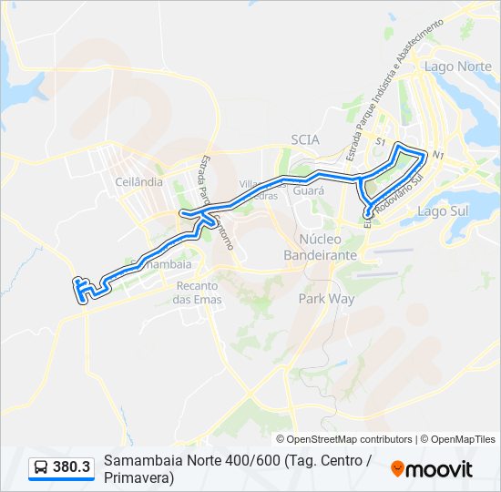 Mapa de 380.3 de autobús