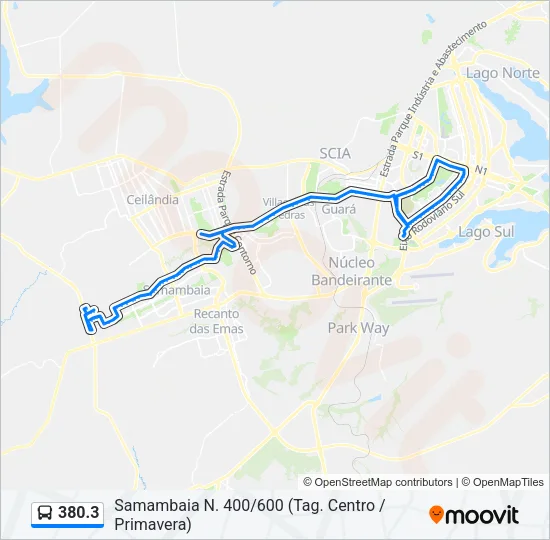 380.3 Bus Line Map