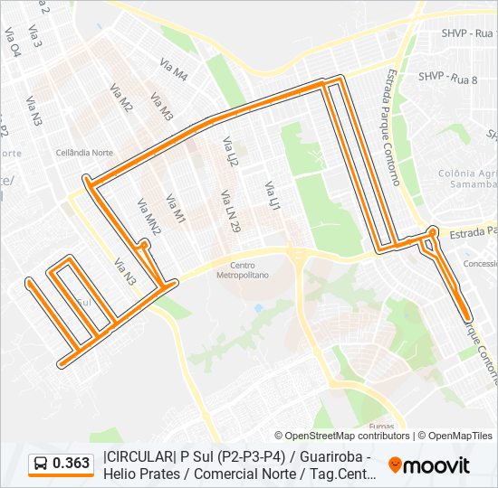 Rota da linha 013: horários, paradas e mapas - Cohab/Salgado Filho Via Upa  (Atualizado)