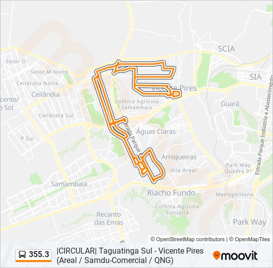 355.3 bus Line Map