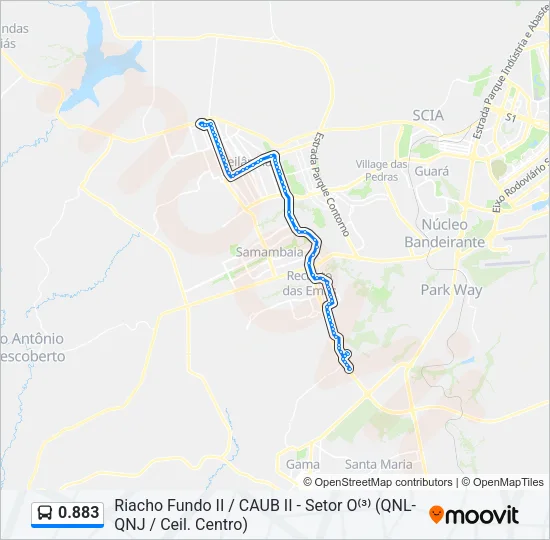 0.883 Bus Line Map
