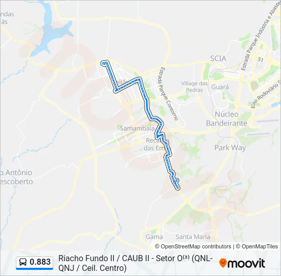0.883 Bus Line Map