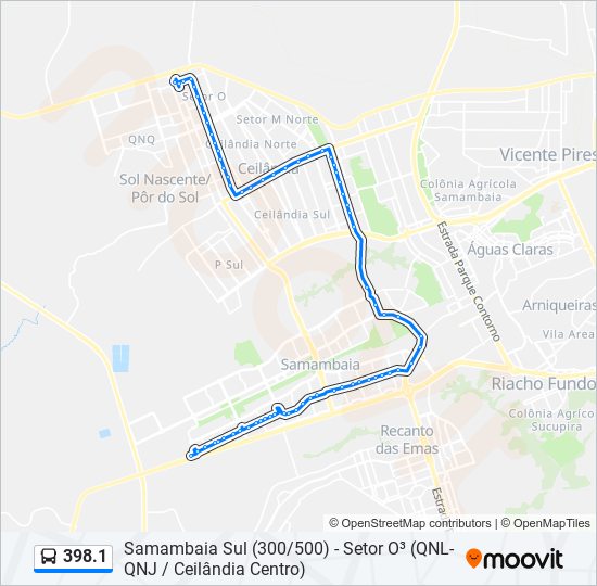 398.1 bus Line Map