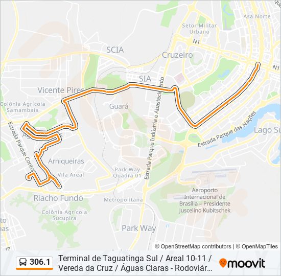 Mapa de 306.1 de autobús