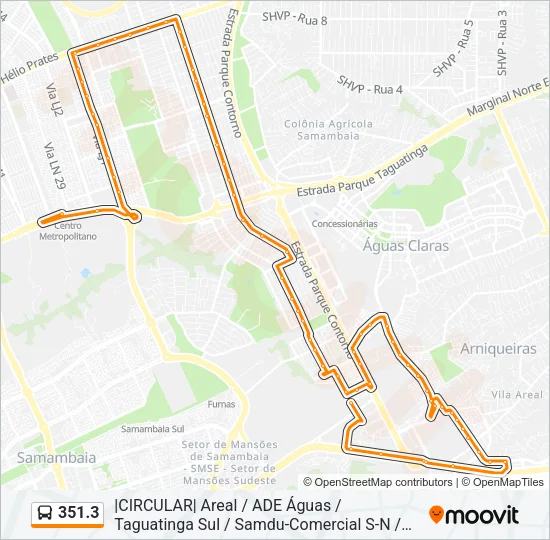 351.3 Bus Line Map