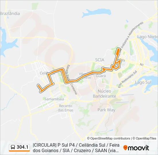 304.1 Bus Line Map