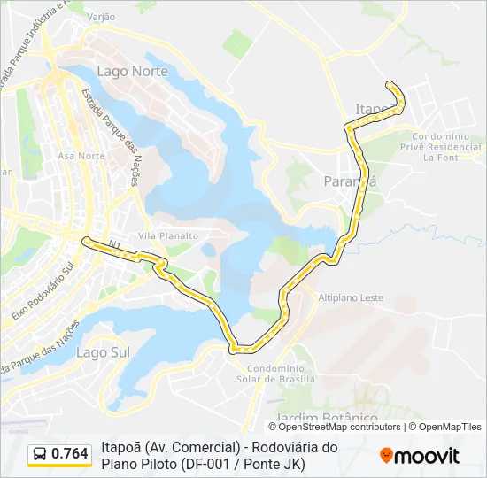 0.764 Bus Line Map