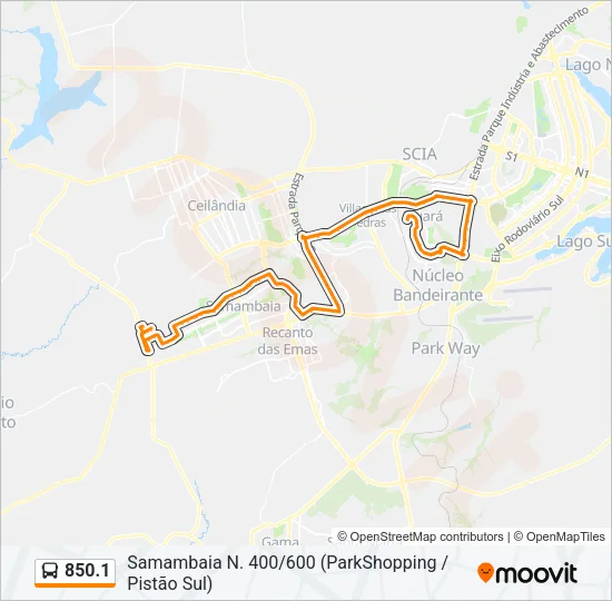 850.1 Bus Line Map