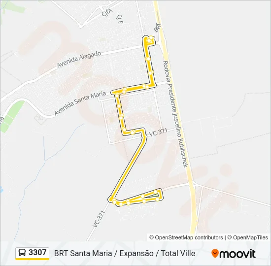 3307 Bus Line Map