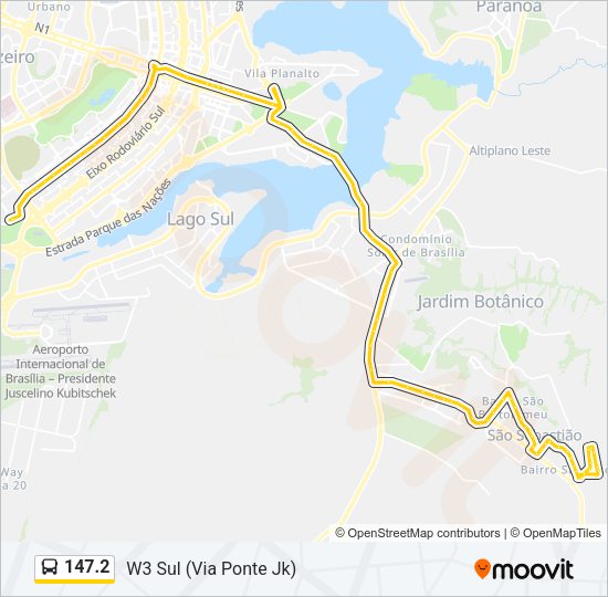 Mapa da linha 147.2 de ônibus