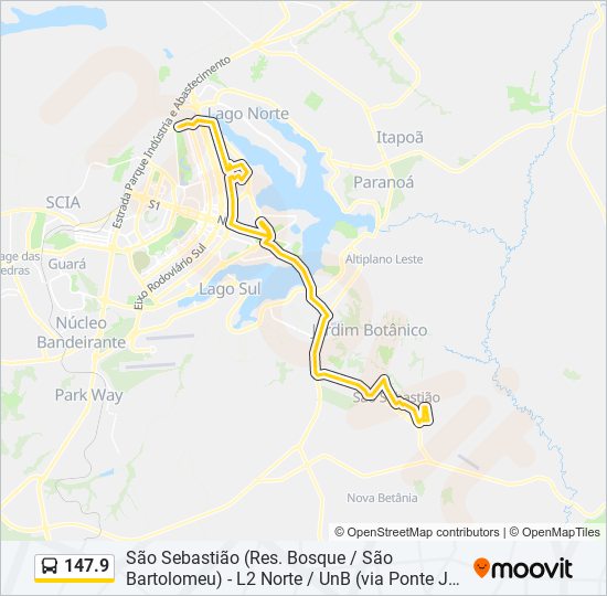 147.9 bus Line Map