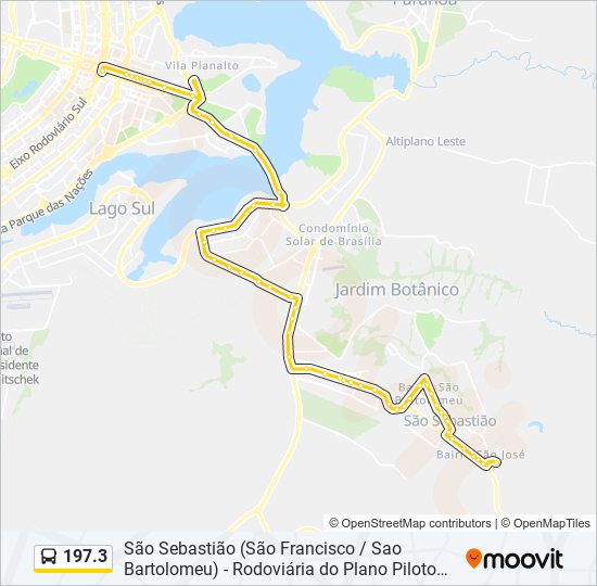 Mapa de 197.3 de autobús