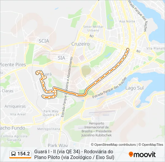 154.2 Bus Line Map