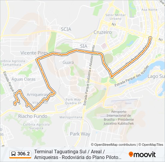 Mapa de 306.2 de autobús