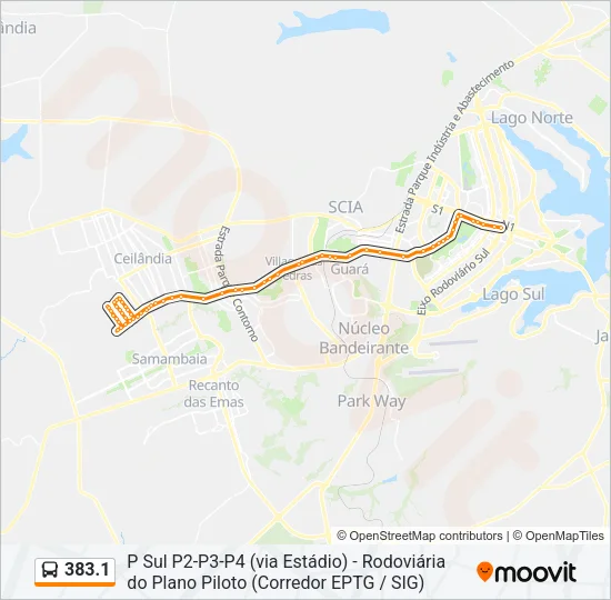 383.1 Bus Line Map