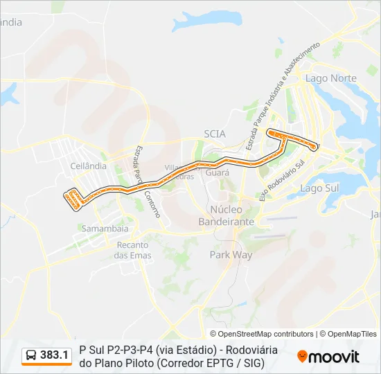 383.1 Bus Line Map