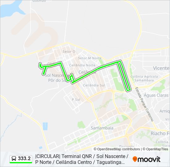 333.2 bus Line Map