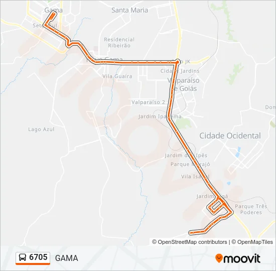 6705 Bus Line Map