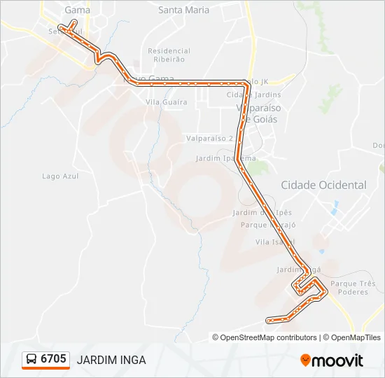 6705 Bus Line Map