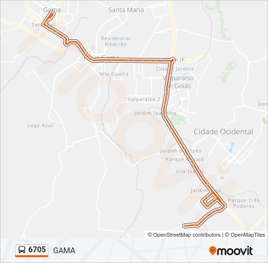 6705 bus Line Map