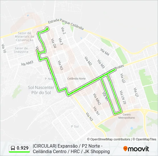 0.929 Bus Line Map