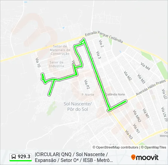 929.3 Bus Line Map