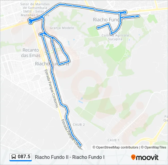 087.5 Bus Line Map