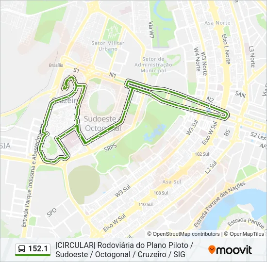 152.1 Bus Line Map