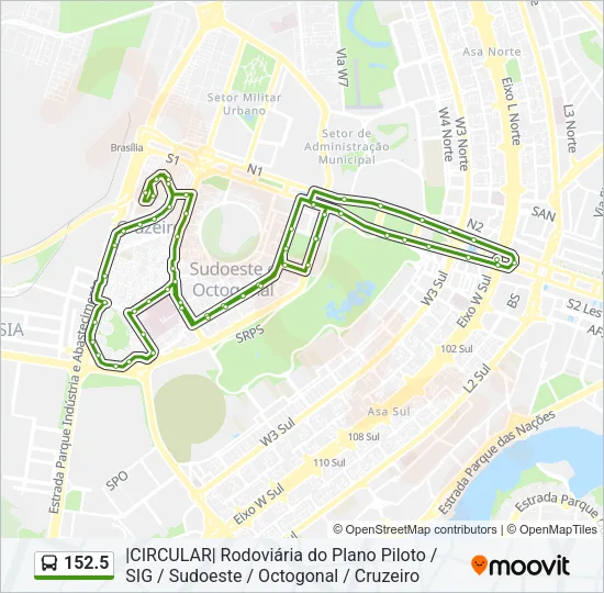 152.5 Bus Line Map