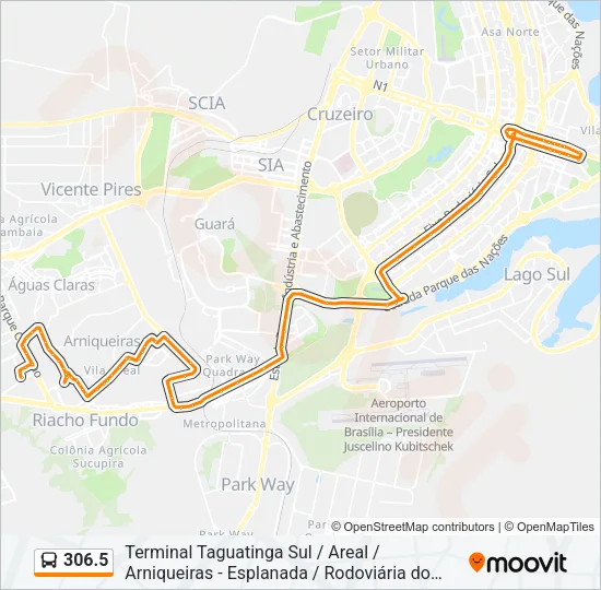 306.5 Bus Line Map