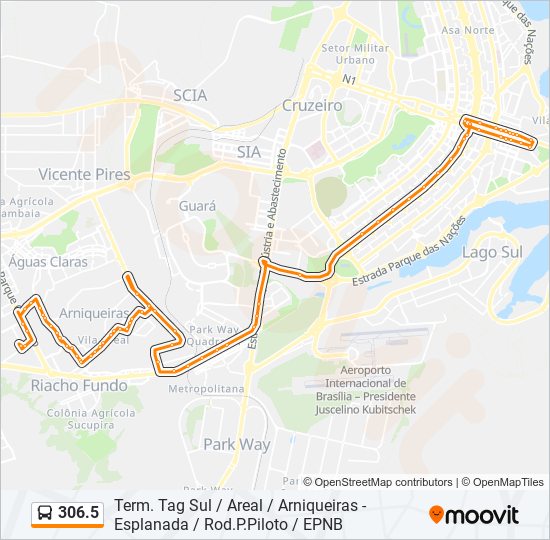 306.5 bus Line Map