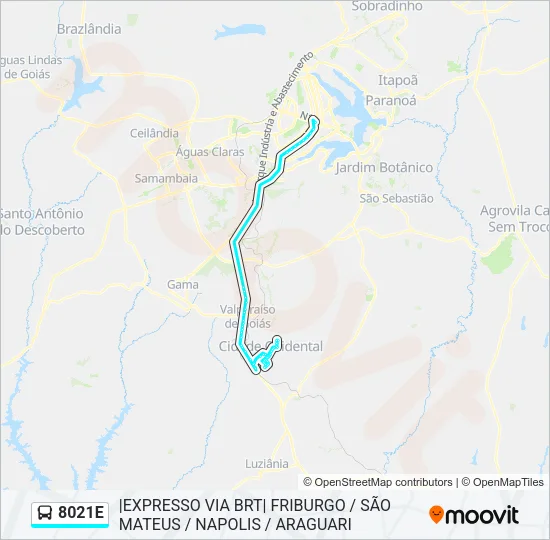 8021E Bus Line Map