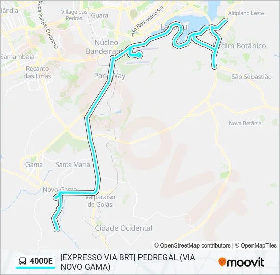 4000E Bus Line Map
