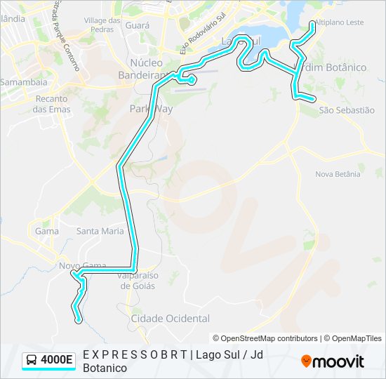 4000E bus Line Map