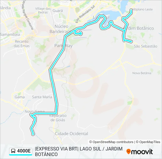 4000E Bus Line Map
