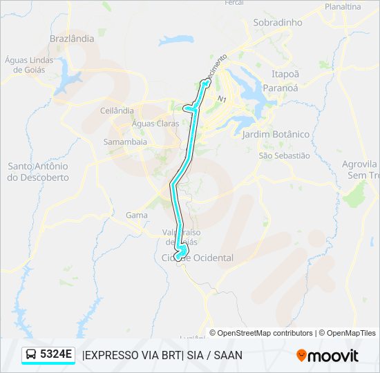 5324E Bus Line Map