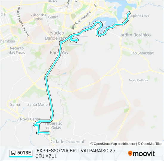 5013E Bus Line Map
