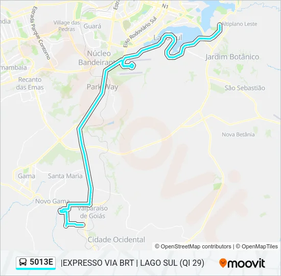 5013E Bus Line Map