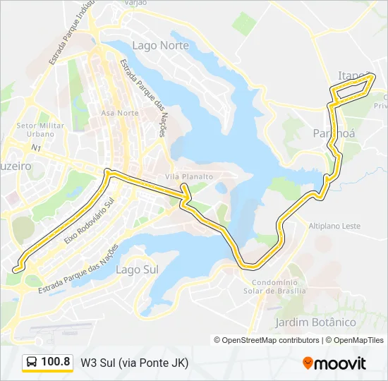 100.8 Bus Line Map