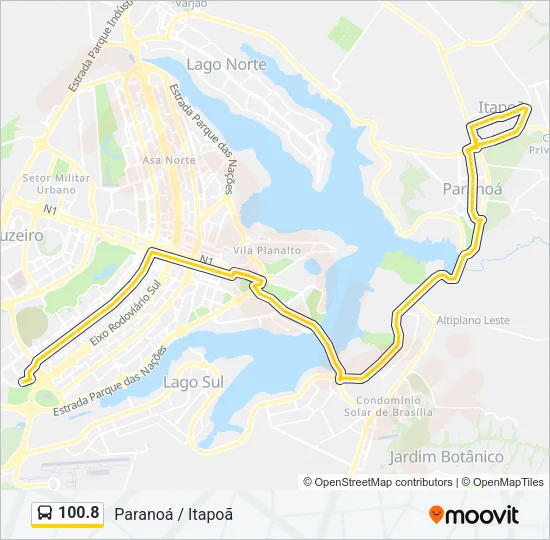 100.8 Bus Line Map